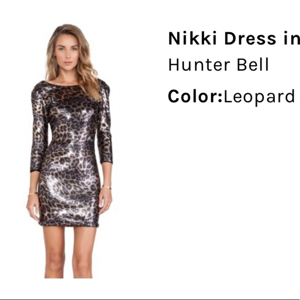 Hunter bell Nikki dress in leopard